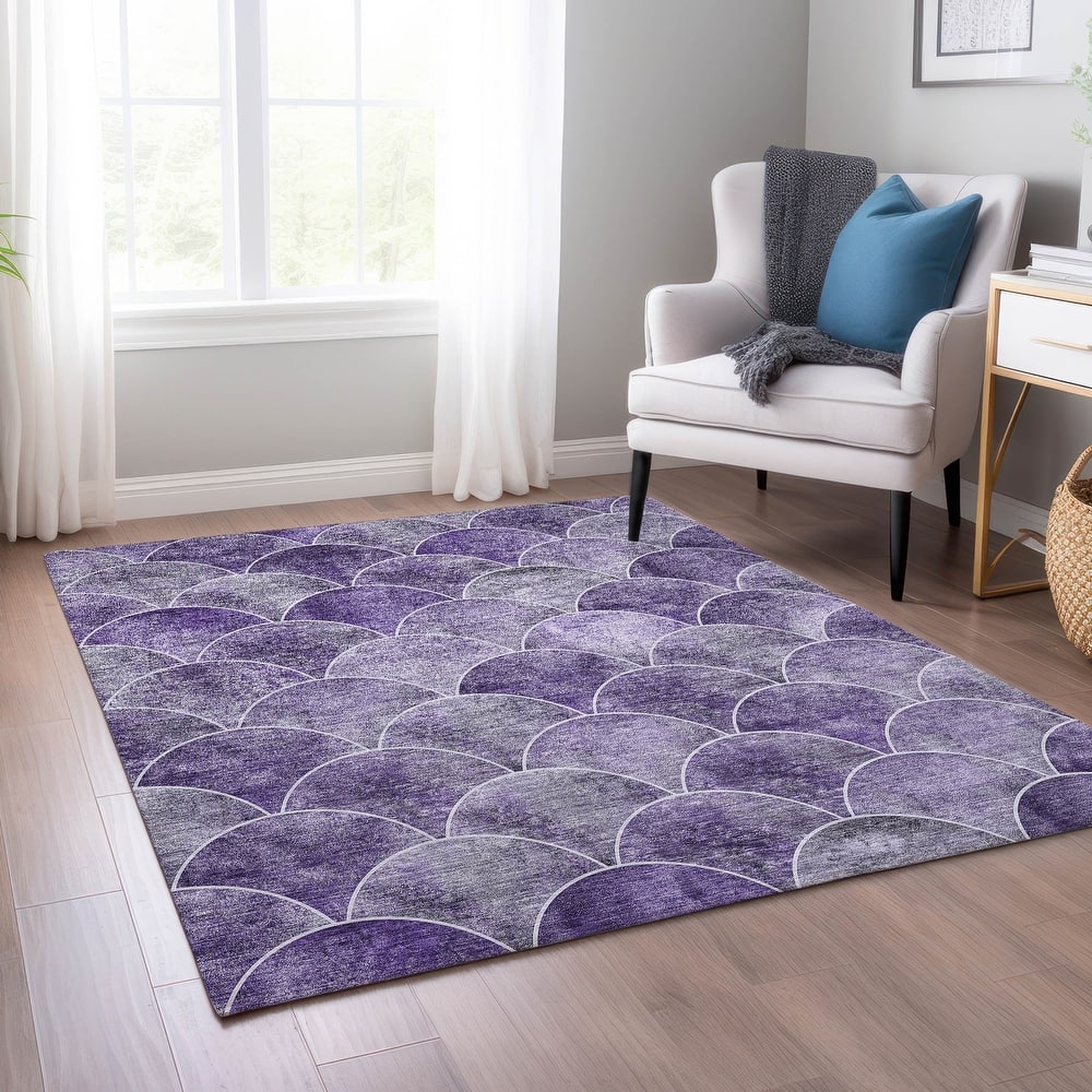 Machine Washable Indoor/ Outdoor Chantille Contemporary Rug