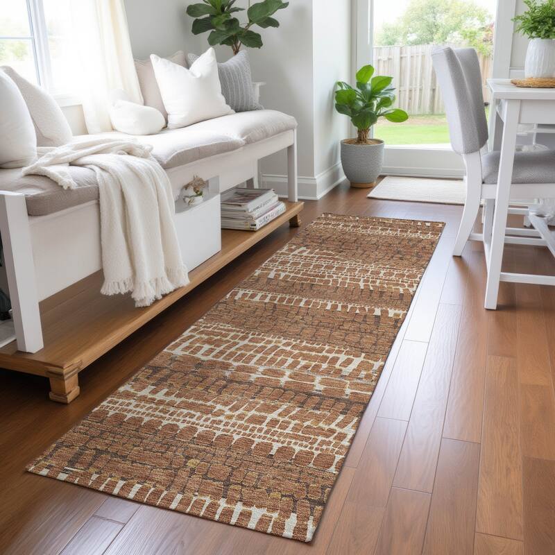 Machine Washable Indoor/ Outdoor Modern Winfield Chantille Rug