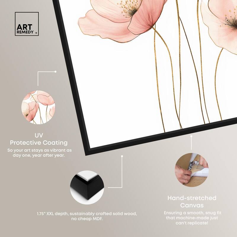 Pink Petal light Canvas by Art Remedy