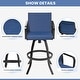 preview thumbnail 34 of 39, Outdoor Indoor Aluminum Swivel Patio Bar Stools Dining Chairs with Sunbrella Fabric