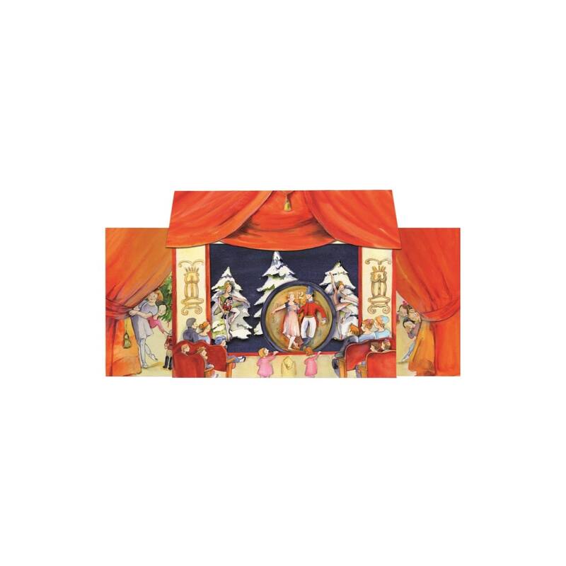 16" Orange, Blue, Beige Home 3-D Nutcracker Suite Korsch Advent - Brown