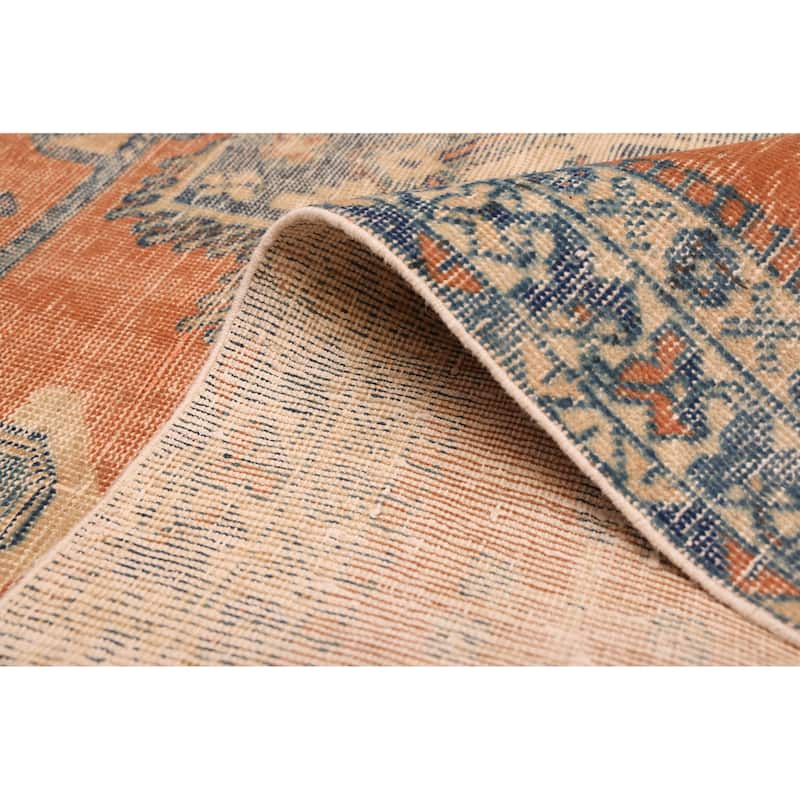 ECARPETGALLERY Hand-knotted Antalya Vintage Copper Wool Rug - 4'6 x 6'0