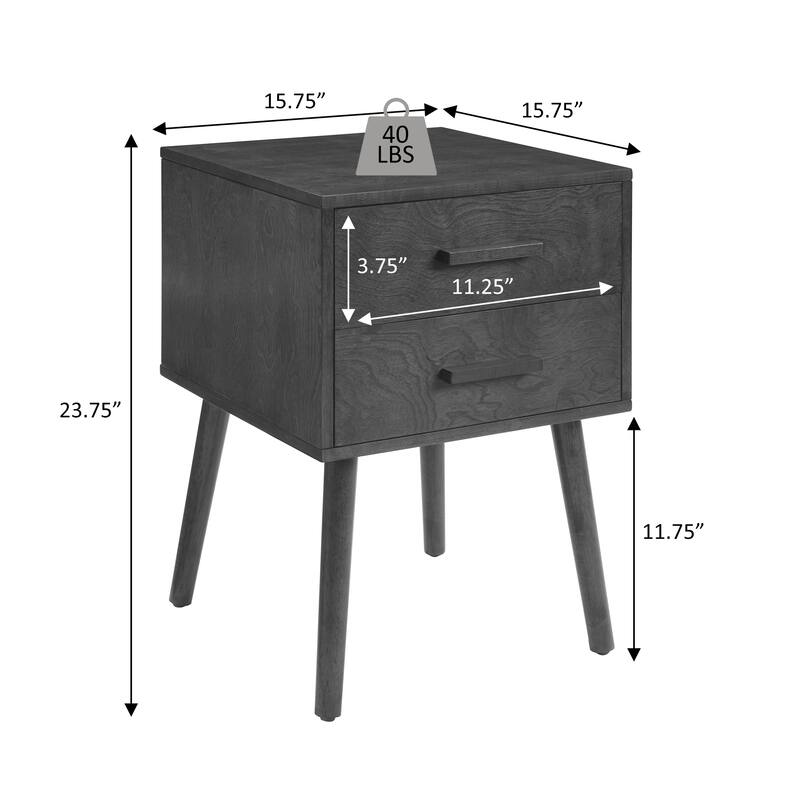 Convenience Concepts Oslo 2 Drawer End Table