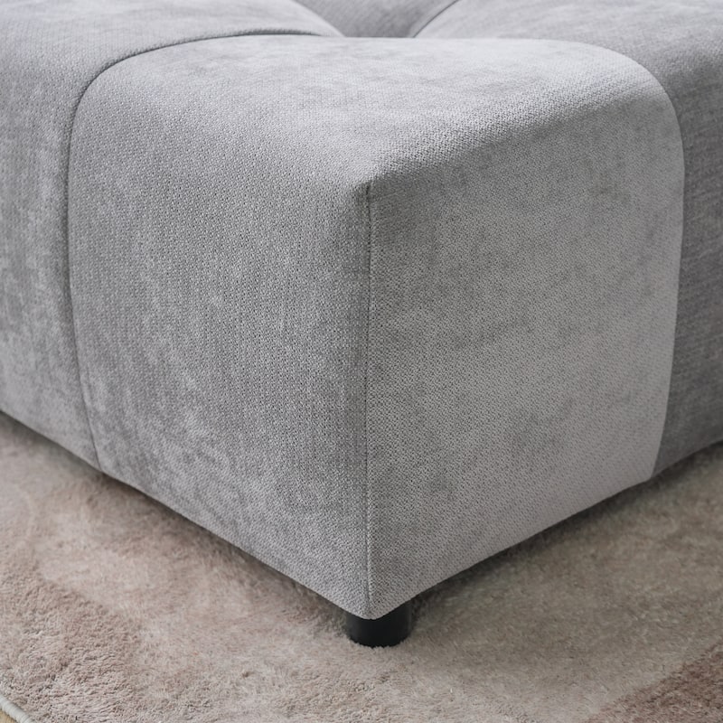 144'' W Extra Large Linen Corner Sectional Sofa Couch for Living Room Set