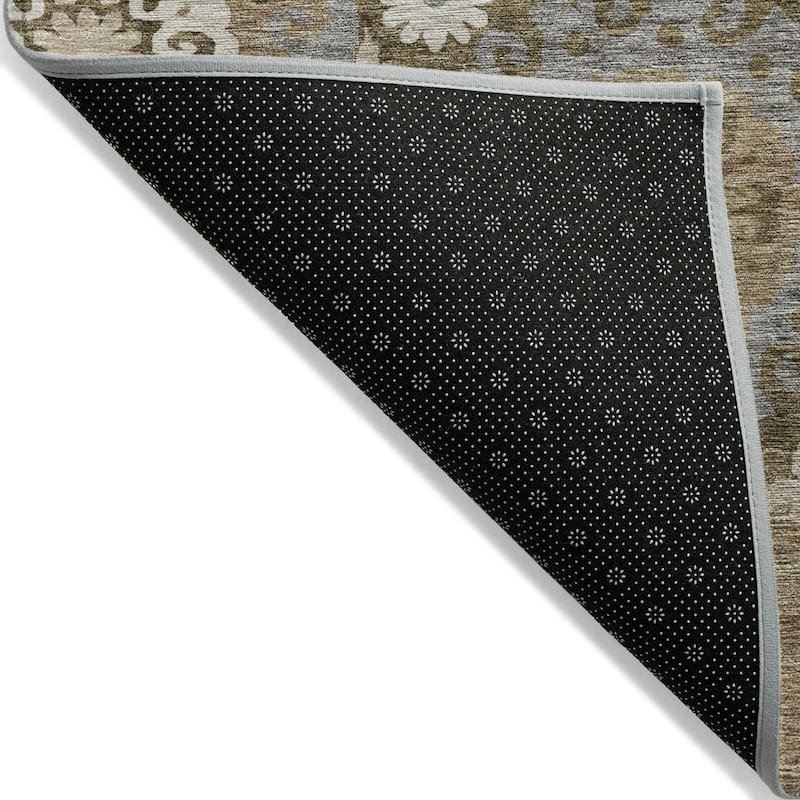 HomeRoots Floral Medallion Transitional Rectangle Outdoor Rug