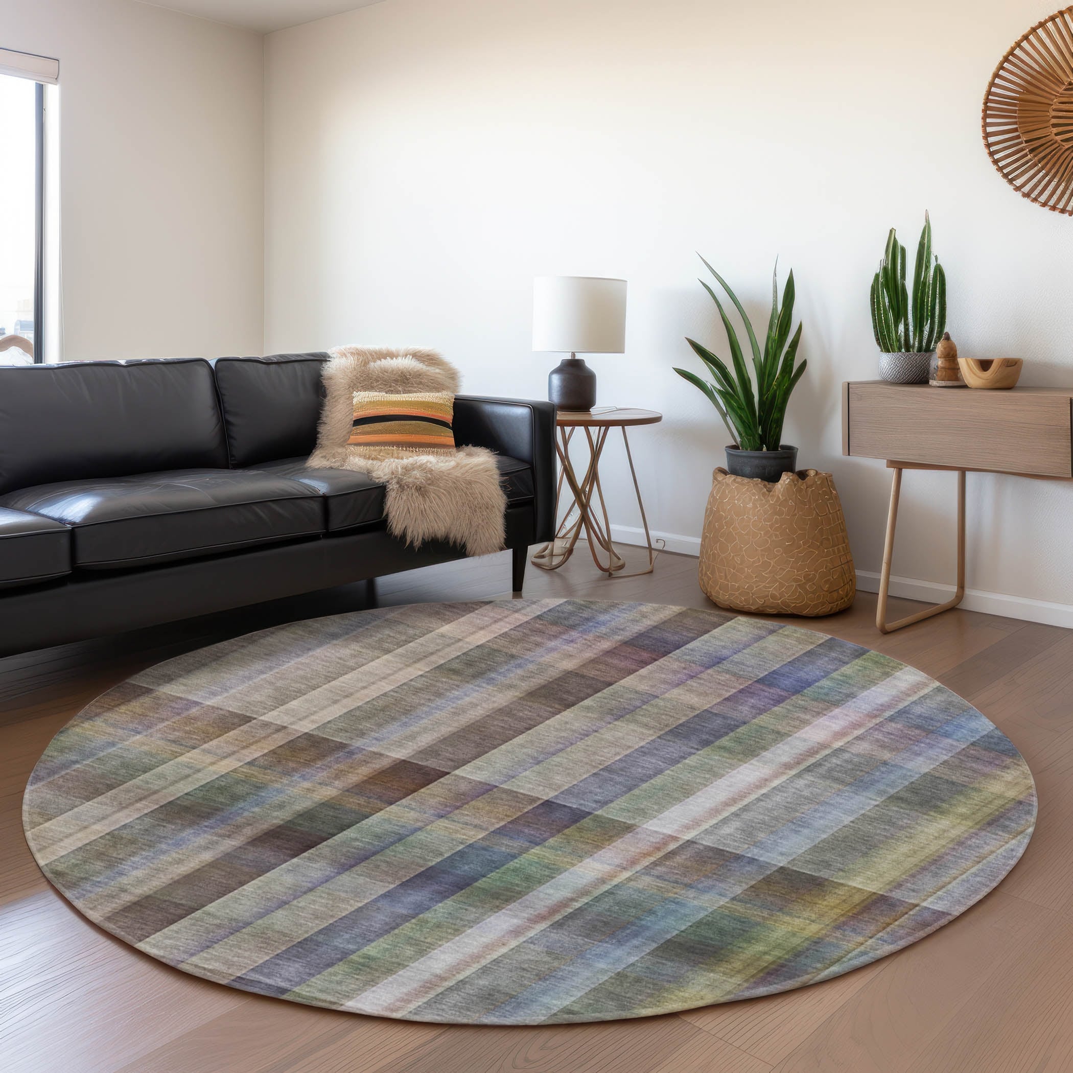Premium Washable Super Soft Plaid Mayfield Rug