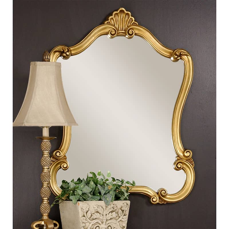 Distressed Bronze Arch-Crowned Top Mirror