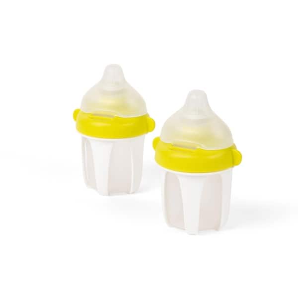 slide 2 of 5, Active Latch Silicone Bottle - Green, 2 pack - Green Green
