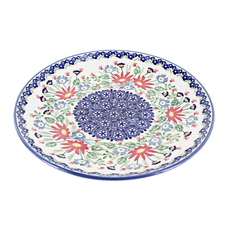 Blue Rose Polish Pottery Manufaktura Dinner Plate - Jungle Bouquet