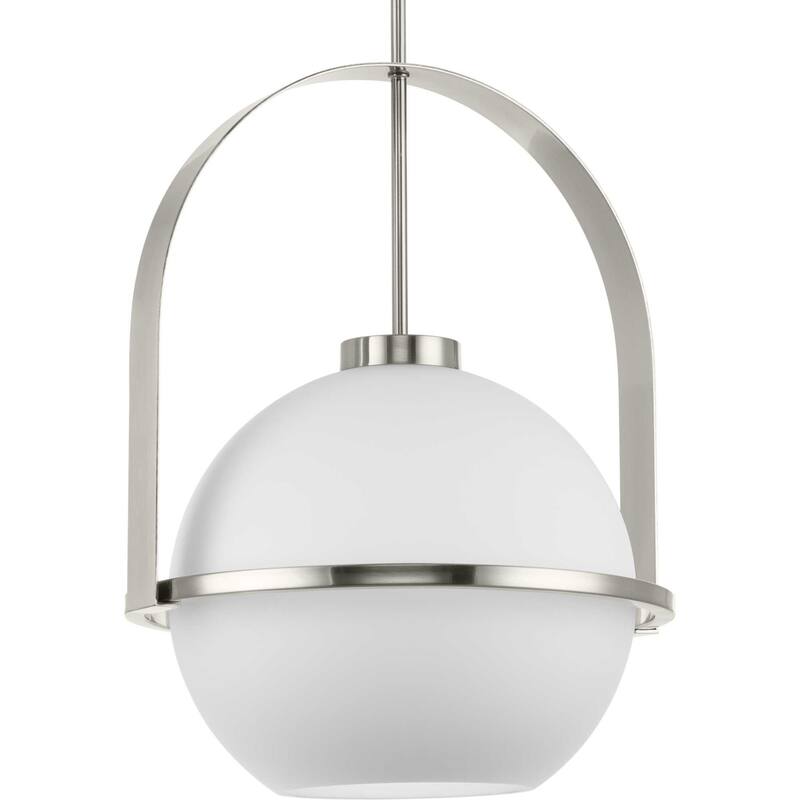 Progress Lighting P500359 Delayne 16" Wide Pendant with Frosted Glass - Brushed Nickel