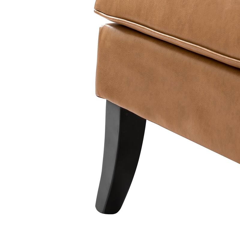 Nileus Modern Classic Polyester Accent Chair with Solid Wooden Legs Set of 2 by HULALA HOME