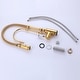 preview thumbnail 10 of 9, 3-Way Brushed Gold 360 Rotary Kitchen Spring-neck Faucet with Pull Down Sprayer