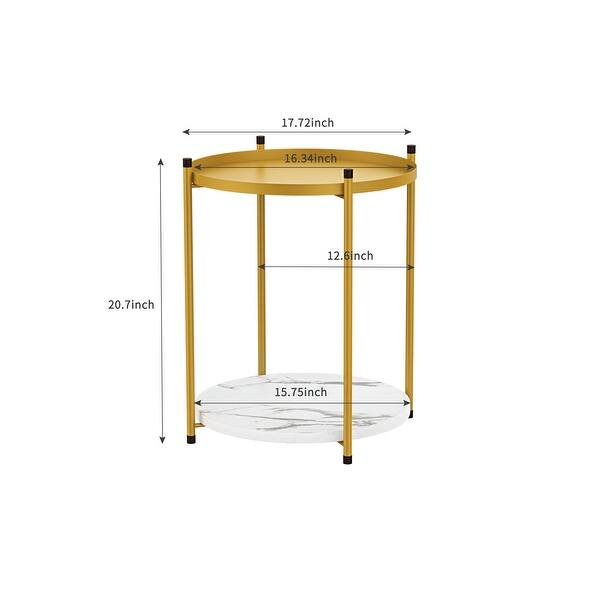 Frana AntiRust MultiPurpose End Table with Rubber Foot Pads Bed