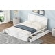 preview thumbnail 18 of 24, Queen Platform Bed with 4 Drawers, Headboard & Support Legs, Grey