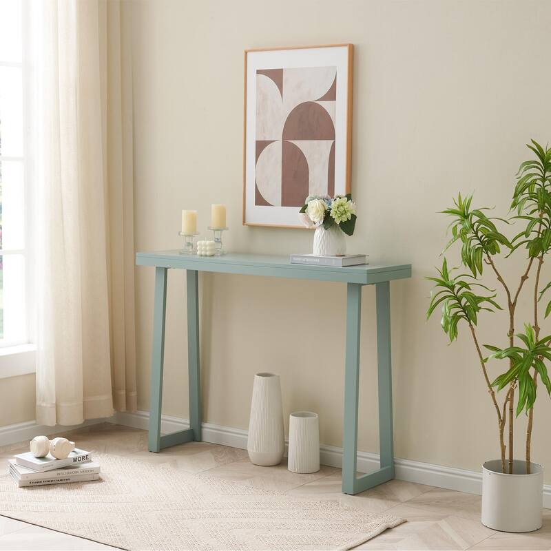 Claude Collection Wood 36" Modern Console Table with Shelf - Caviar