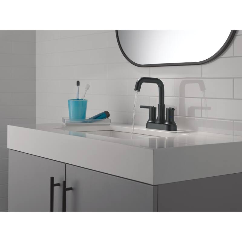 Delta 2554-MPU-DST Trinsic 1.2 GPM Centerset Bathroom Faucet with Push