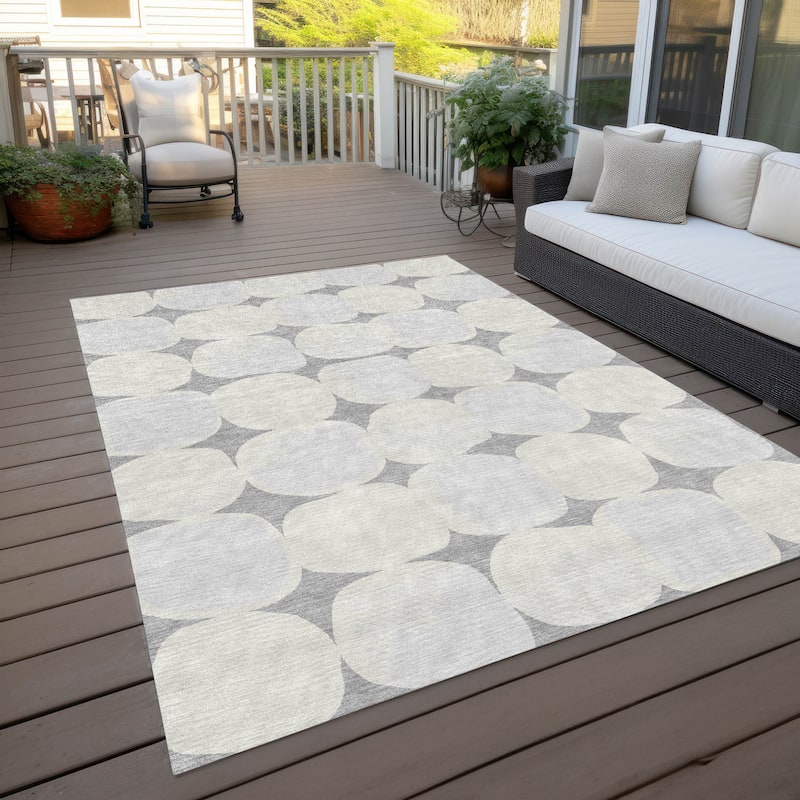 Machine Washable Indoor/ Outdoor Chantille Modern Puffy Rug