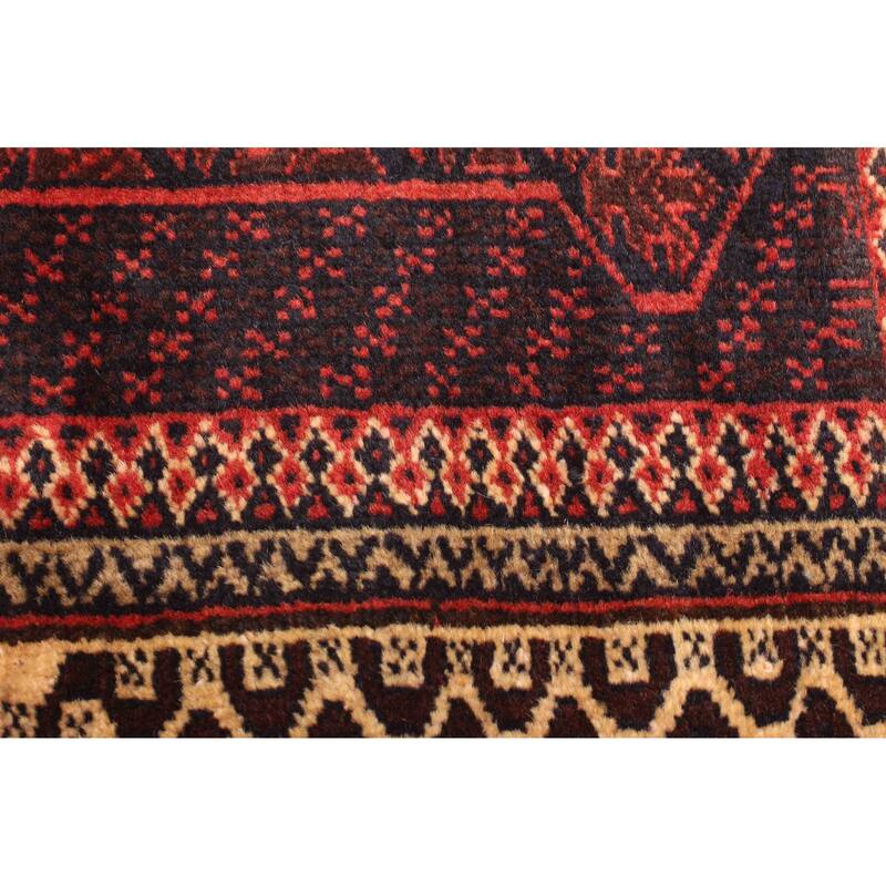 ECARPETGALLERY Hand-knotted Teimani Dark Navy Wool Rug - 2'10 x 4'4