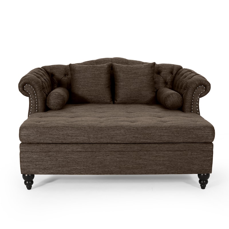 Wellston Tufted Double Chaise Lounge by Christopher Knight Home