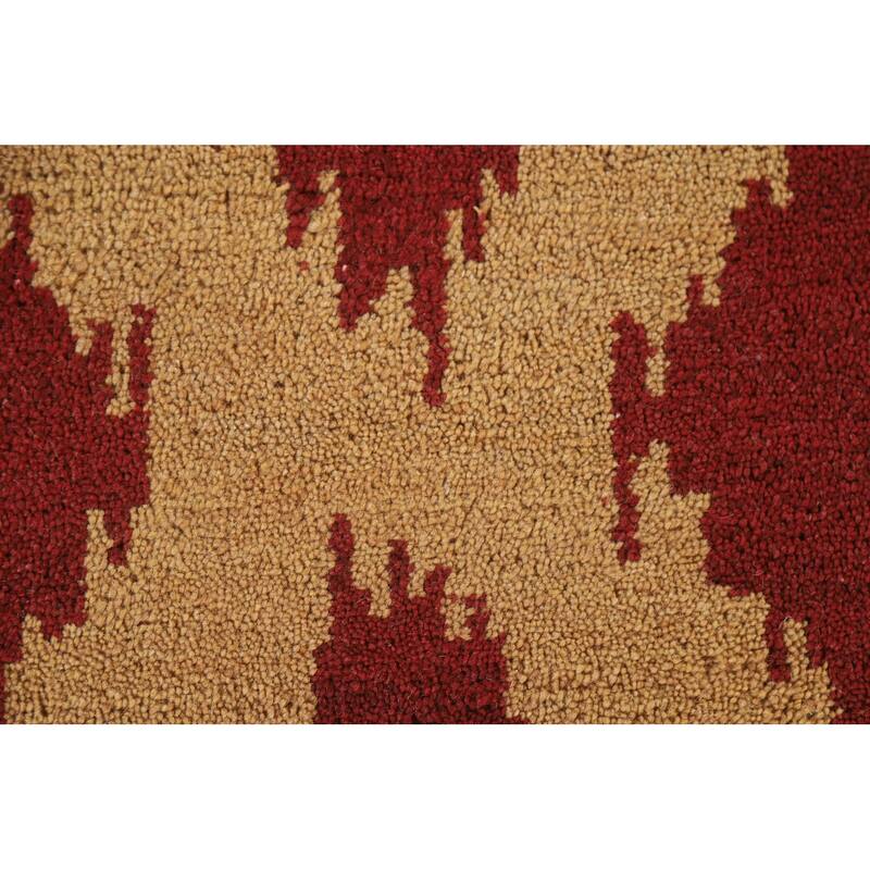 Hand Knotted Oriental 100% Wool Carpet Modern All-Over Yellow & Gold Gabbeh Area Rug - 7' 11'' X 5' 1''