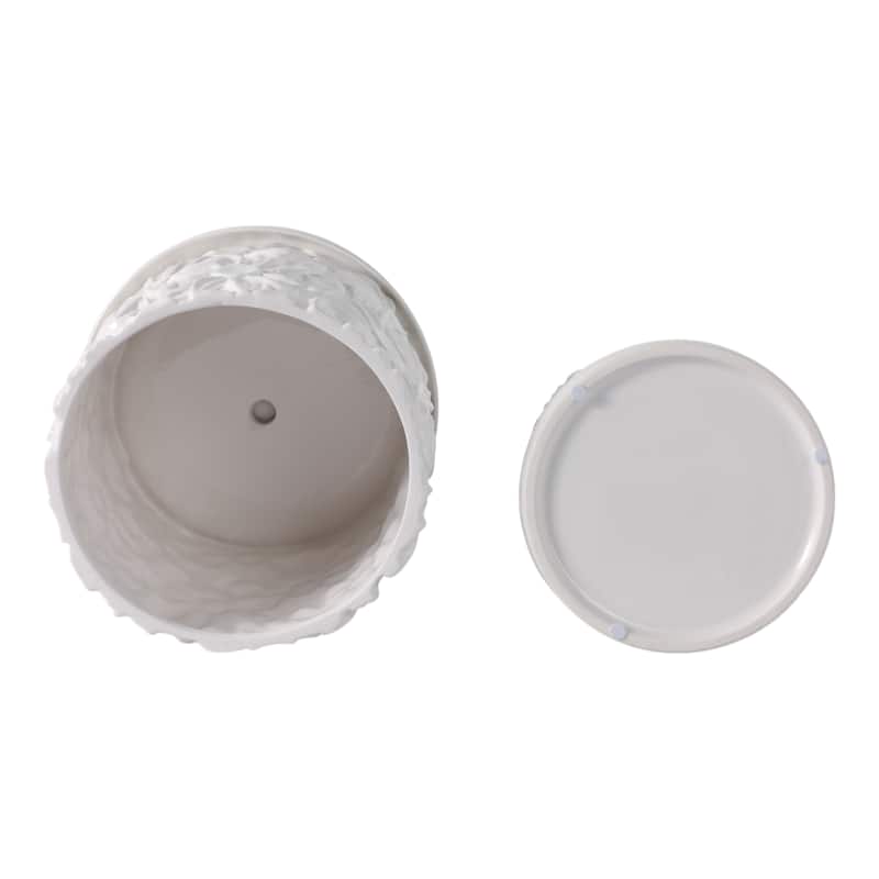 Decorative Ceramic Daisy Flower Planters - Set of 2