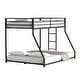preview thumbnail 9 of 9, Twin over Full Metal Bunk Black for Kids and Adult, Low Profile and Easy Climbing with Stable Ladder