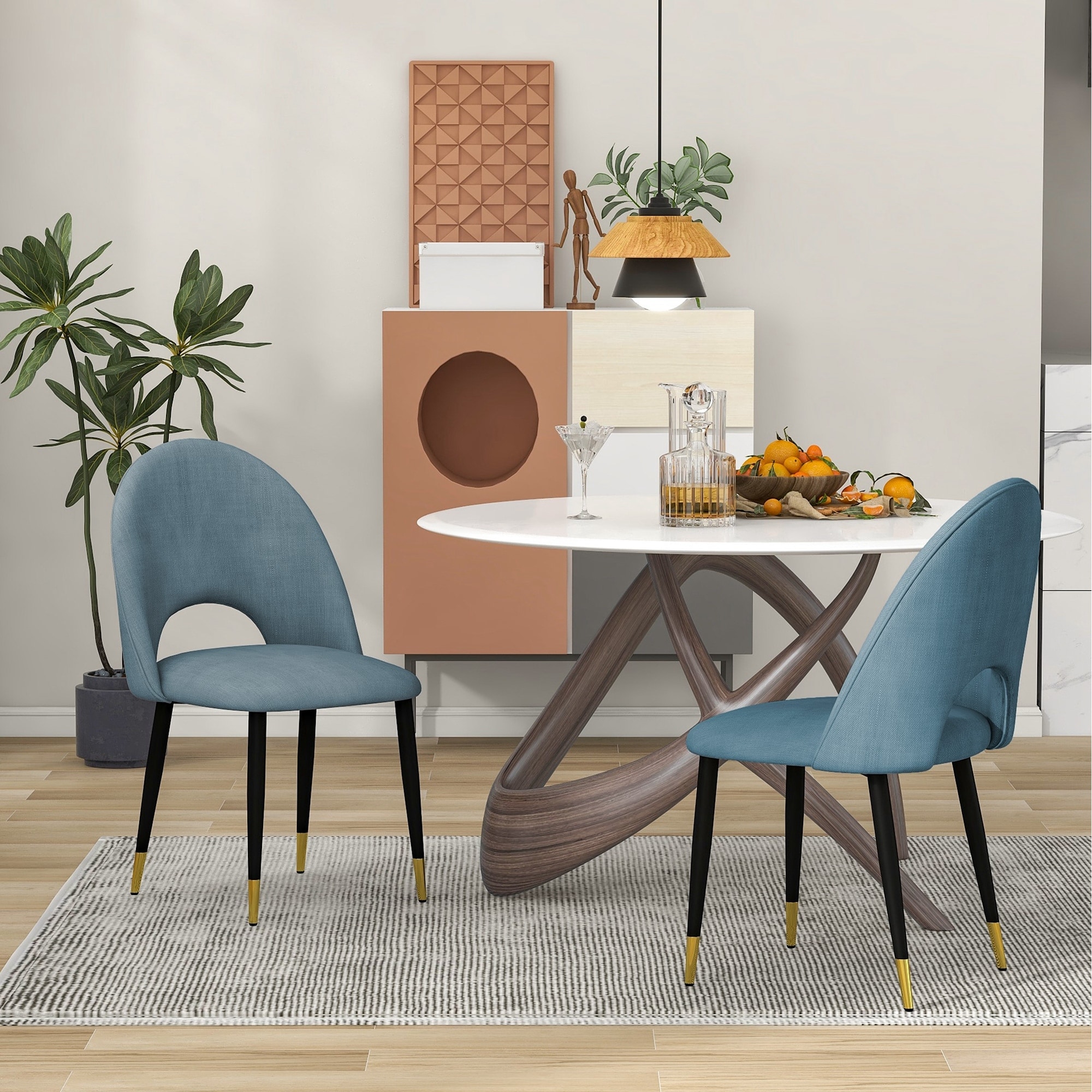 Nordic chair online with weave seat