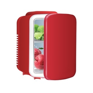 4L/6 Can Portable Mini Fridge, Freestanding Cooler & Warmer Freon-Free Fridge for Home, Office, Car