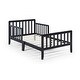 preview thumbnail 2 of 4, Solid Wood Toddler Bed Black suitable for kids'bedroom