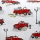 preview thumbnail 12 of 11, Cozy Line Benjamin Stripe Truck Print 3-piece Quilt Set
