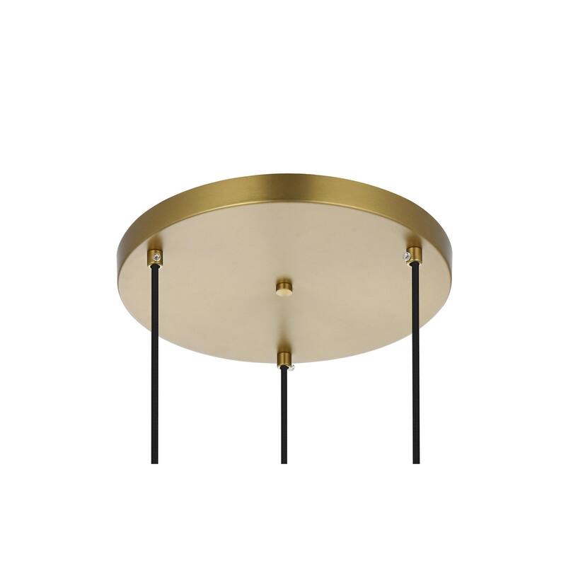 Elegant Lighting Baxter 3 Light 21" Wide Multi Light Pendant with