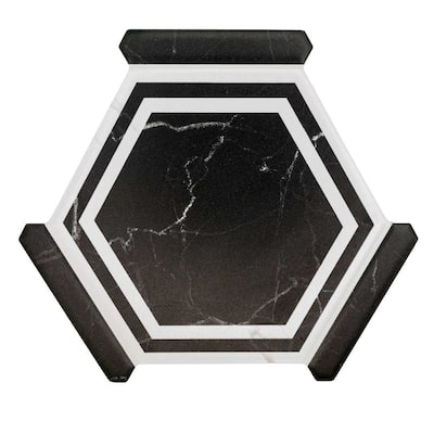 Kykuit 8.6x9.8 Satin Porcelain Hexagon Tile - Floor, Wall, Backsplash