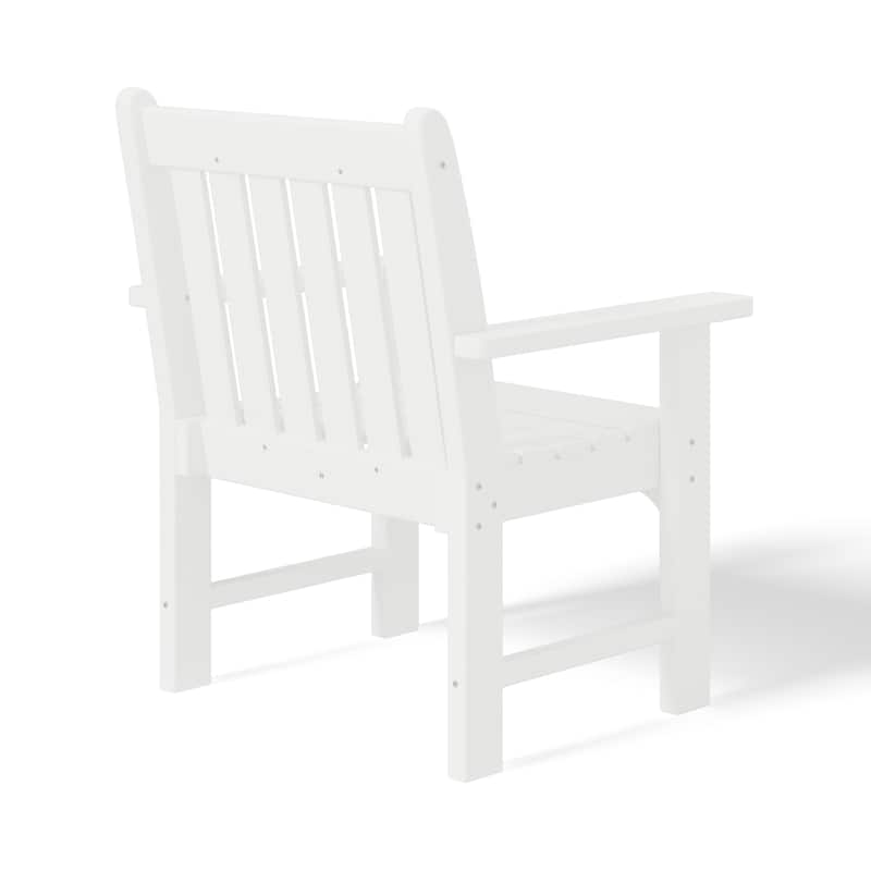 Laguna Poly 5-Piece Outdoor Patio Square Table Garden Arm Chairs Dining Set