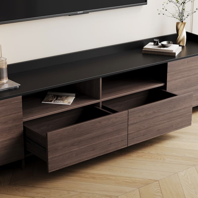 78.7" Super Large Modern/Contemporary Storage TV Stand With 2 Drawers and 2 Doors
