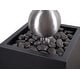preview thumbnail 5 of 6, Jessie Stainless Steel and Black Floor Fountain - 12" x 52"