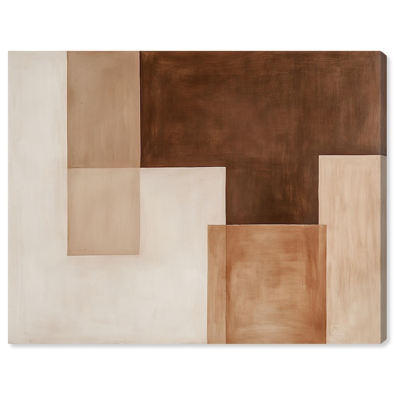 Cream and Brown Panels II Canvas by Art Remedy, Gallery Wrapped - 24" x 20"