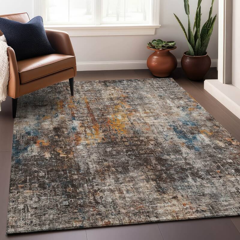 Premium Washable Super Soft Solid Ombre Mayfield Rug