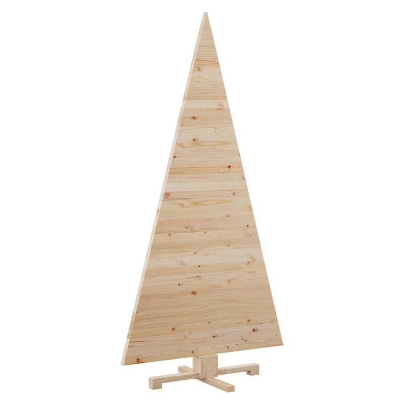 vidaXL Christmas Trees with Stand Natural/Brown Solid pine wood