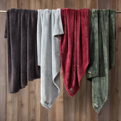 Eddie Bauer Ultra Plush Solid Lux Throw Blankets