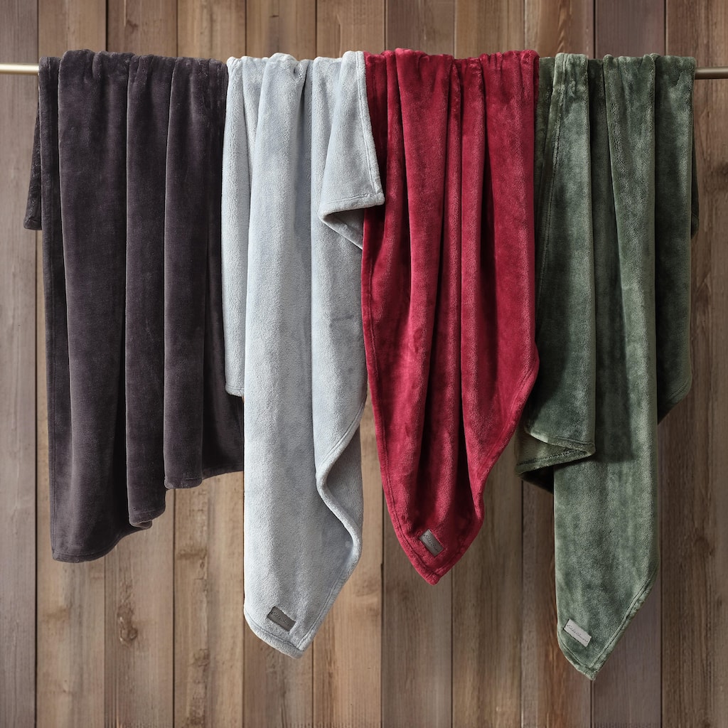 Eddie Bauer Ultra Lux Plush Throw Blanket, Heavyweight & Super Soft