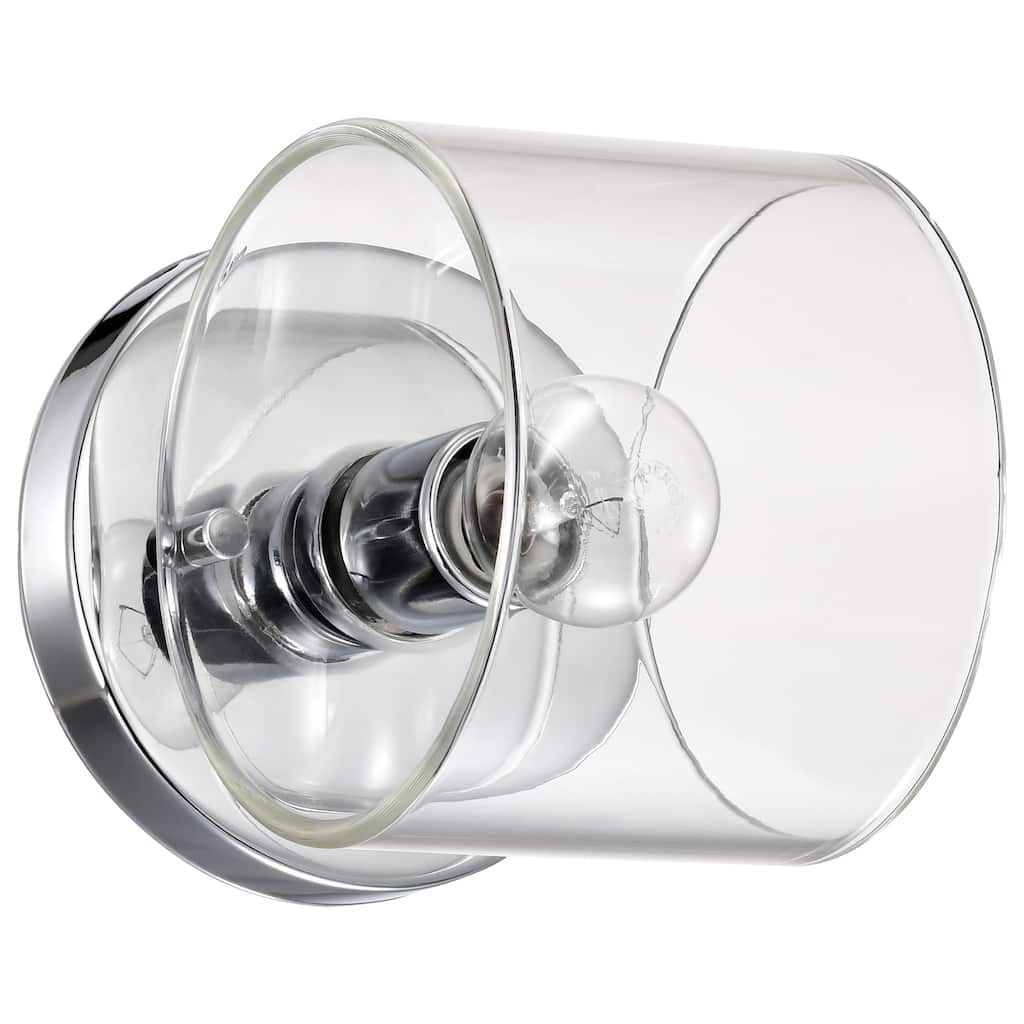 Marlowe 1 Light Vanity Polished Nickel with Clear Glass - Polished Nickel
