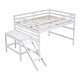 preview thumbnail 17 of 19, Full Size Wooden Loft Bed with Platform and Ladder - Sturdy and Stylish