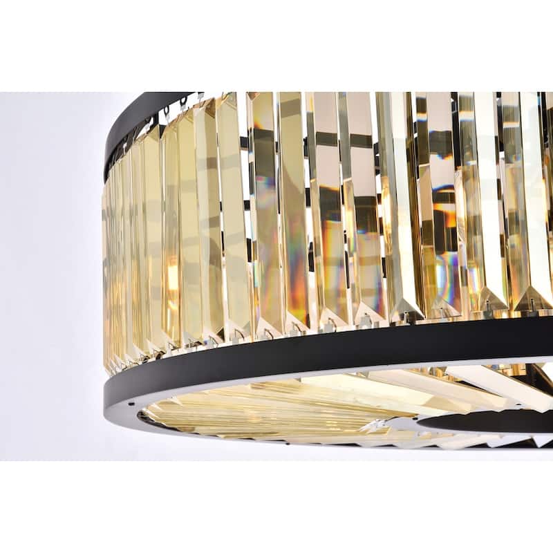 Royce Edge 10-Light Matte Black Chandelier