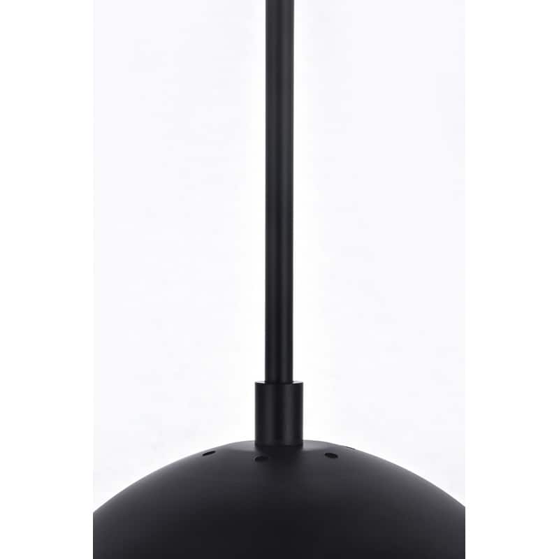 Elian 1-Light Plug in Pendant- Black - 8" Diameter