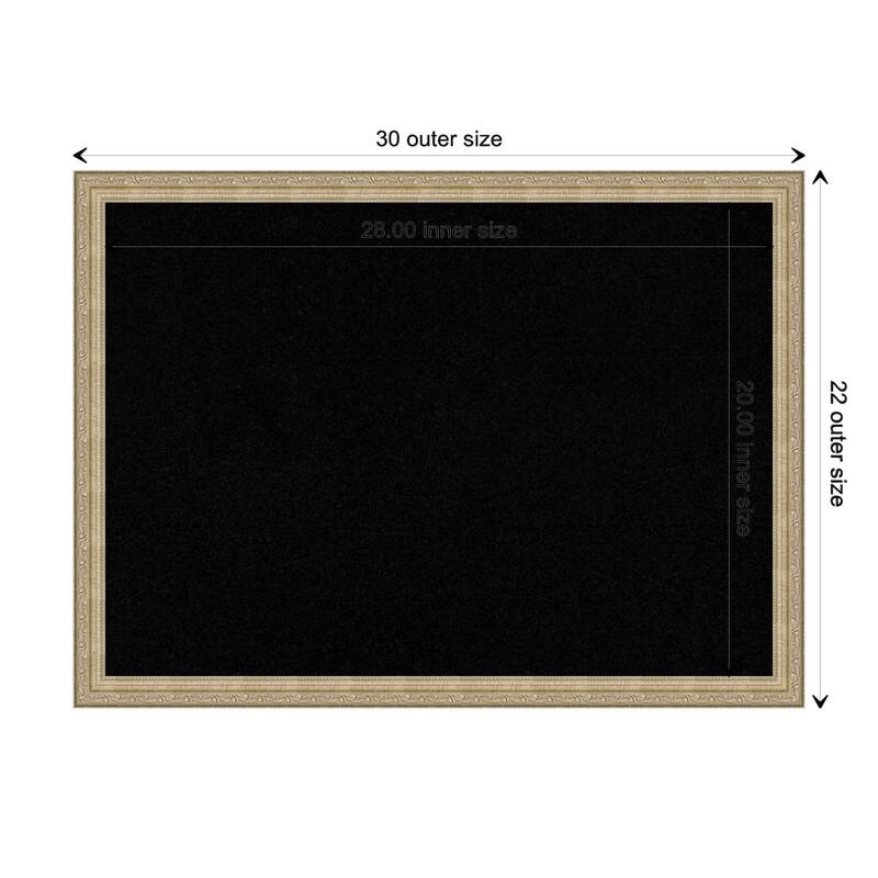 Paris Champagne Framed Black Corkboard Bulletin Board - Board Size 28x20