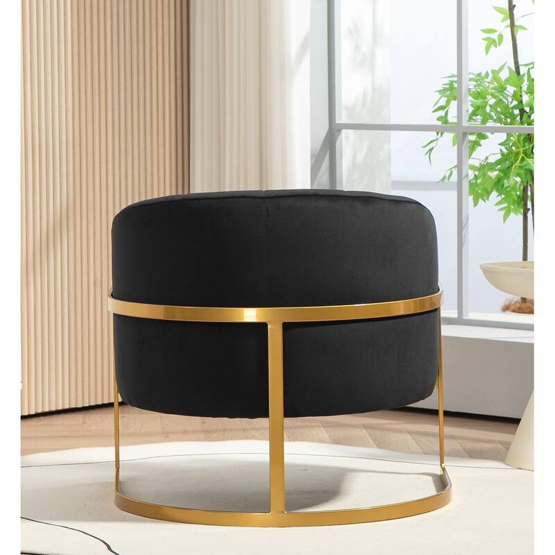 US Pride Furniture Modern Accent Armchair Luxury Gold Frame and Multi-colored Velvet Material Infuse Elegant Flair