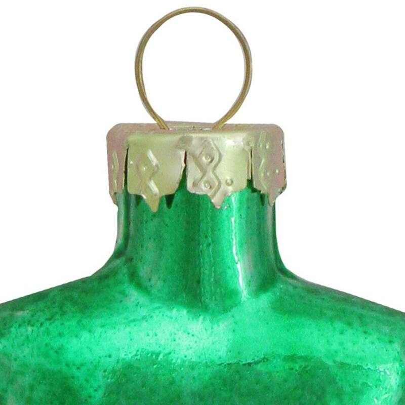 Shiny Finish Glass Christmas Star Ornaments 1.75" (45Mm) Green 56Ct