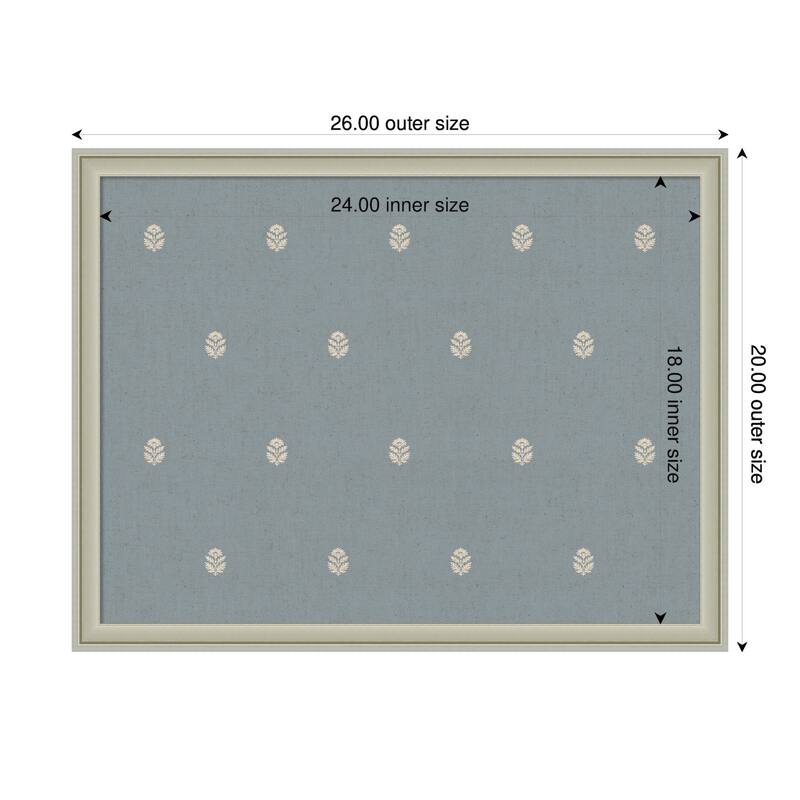 Kate and Laurel Pinboard Blue Botanical Block Print