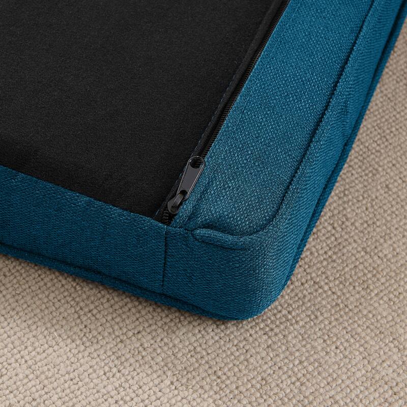 Roomfitters Upholstered Pet Sofa Chesterfield Style Elevated Dog Bed Couch with Rolled Arms & Button Tufted Cushion Seat