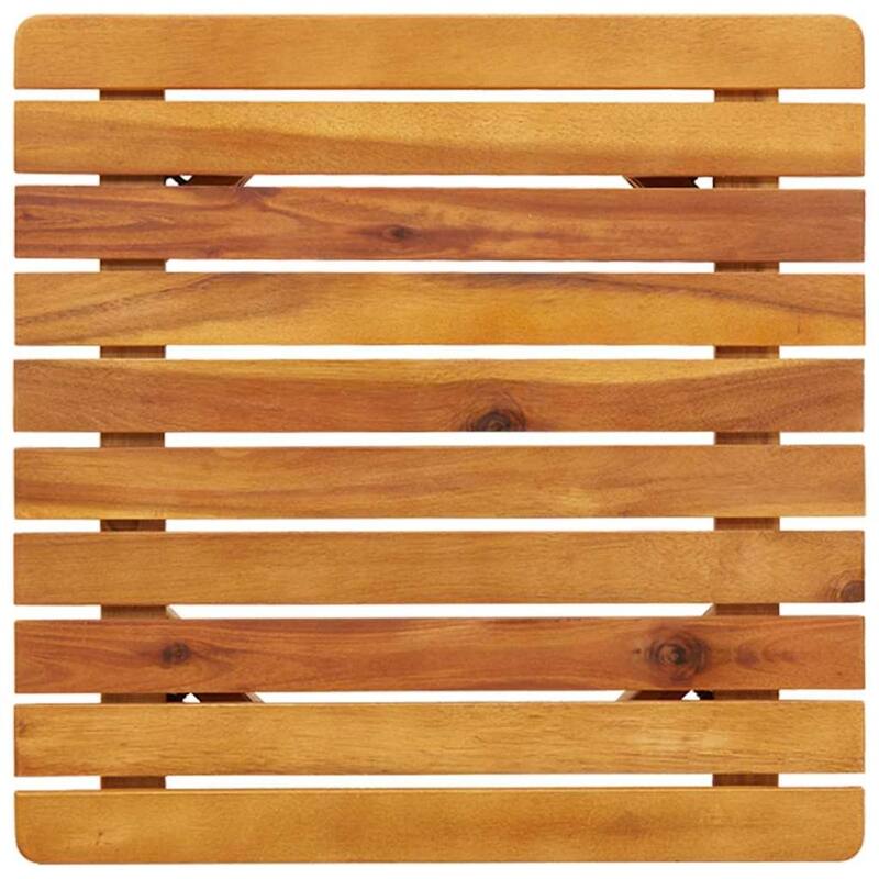 vidaXL Outdoor Dining Set Brown Solid Acacia Wood - 17.7 x 17.7 x 15.7